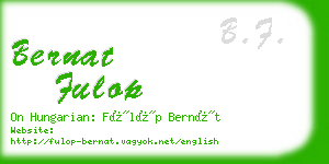 bernat fulop business card